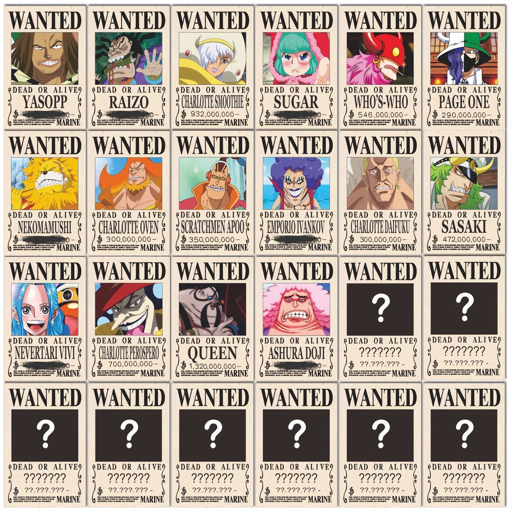 AFTER WANO BOUNTY ONE PIECE POSTER KAYU ANIME DEKORASI DINDING ANIME