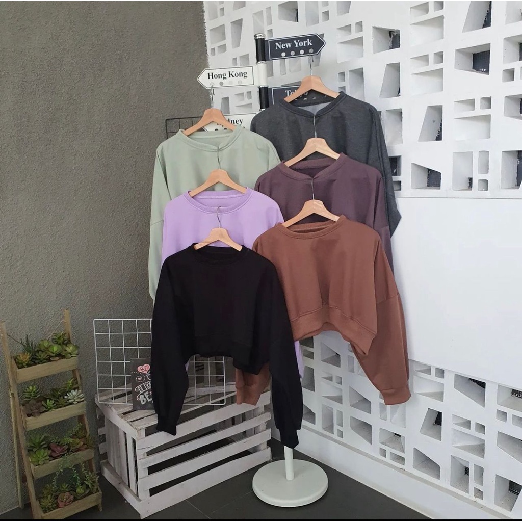 [COD] Sweater Oversize Wanita Oversize Extra Cropee XXL LD 130