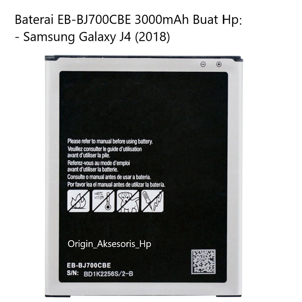 Original Baterai EB-BJ700CBE Buat Handphone Samsung Galaxy J4 dc 88