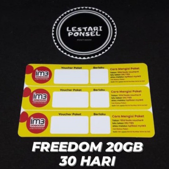 Voucher Indosat  Freedom 20GB
