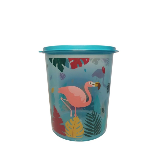 PROMO  Moorlife TROPICAL CANISTER 4,2 L - Tempat kerupuk Flaminggo biru - Toples kue kering krupuk o