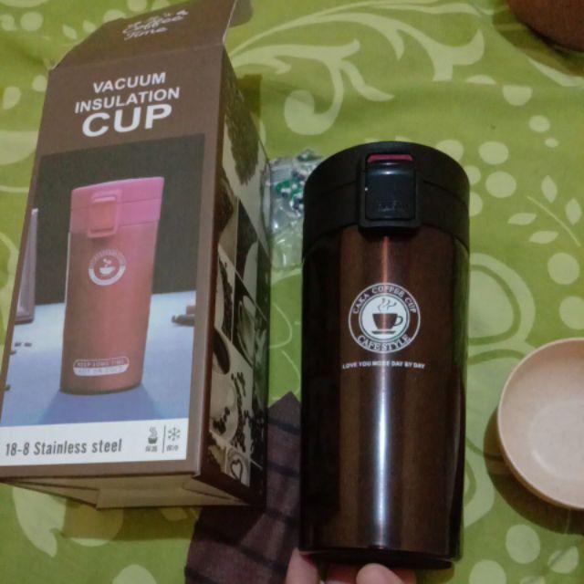 Makassar Termos Kopi / Travel Mug Tahan Panas  & Dingin Vacum  Coffe Cup Murah