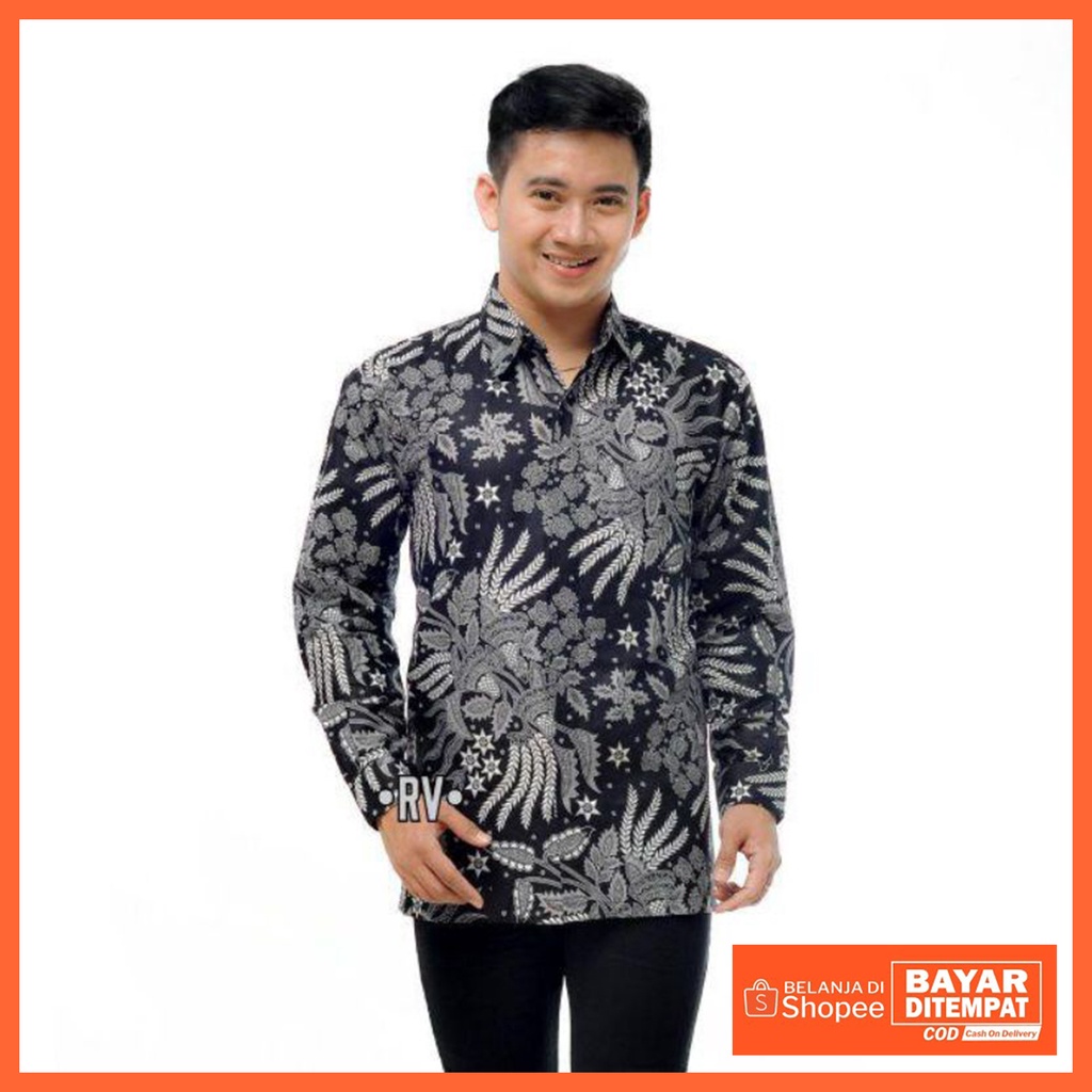 Kemeja batik pria asli Pekalongan motif Manggar