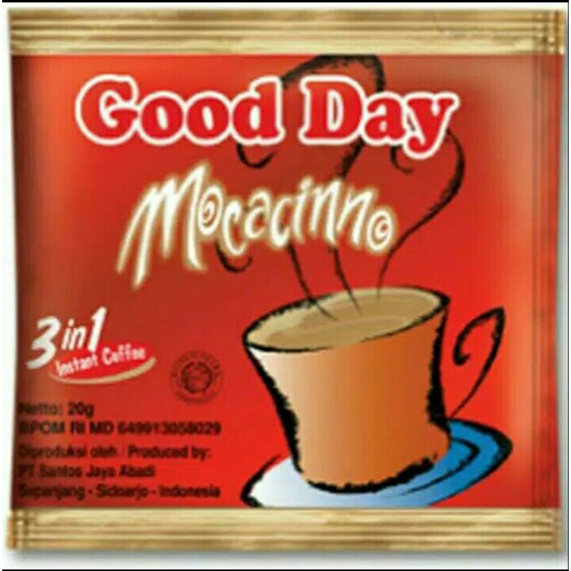 

Puri Segar Shop, Kopi Good Day Mocacinno 1 Renceng isi 10 sachet @20 Gr