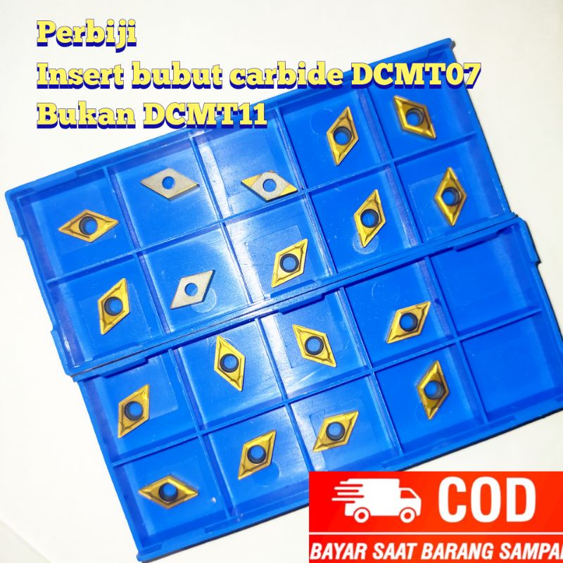 DCMT07 bukan DCMT11 insert carbide insert bubut mata bubut pahat bubut