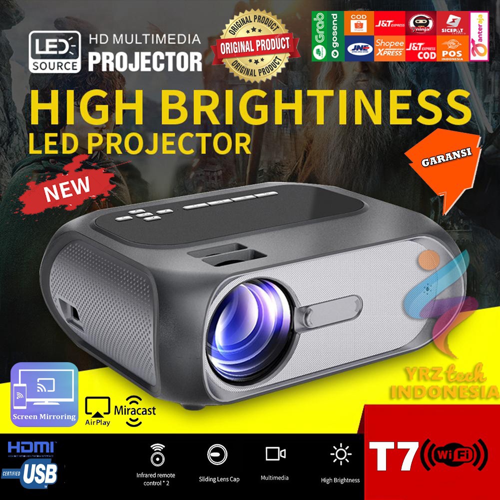 Proyektor mini wifi Original / Projector Mini HD 1080P / Proyektor