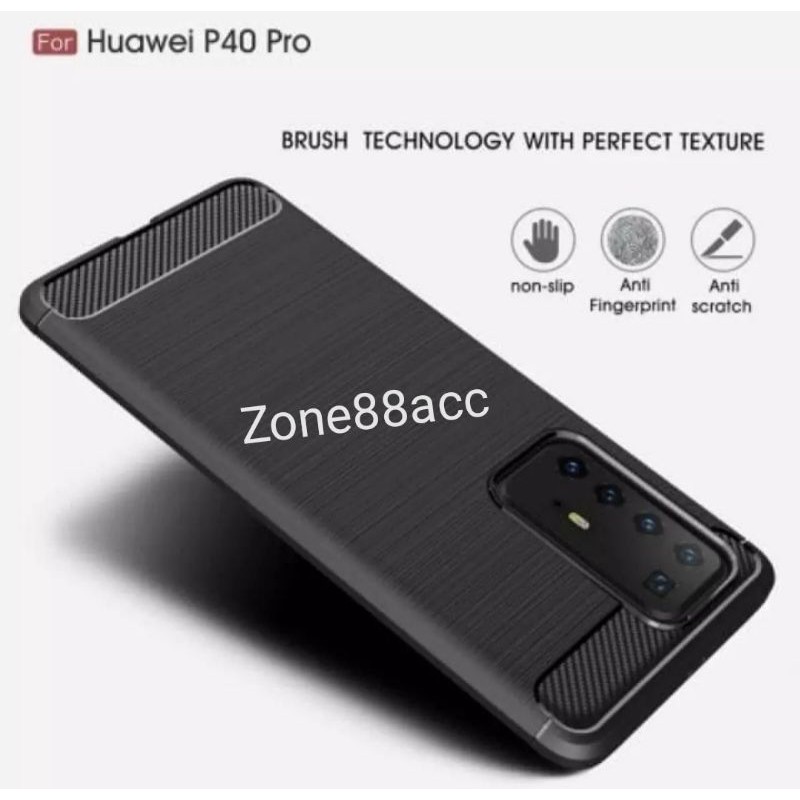 Huawei P40 P40lite P40Pro Pro lite Silicon Case Softcase iPAKY Carbon Casing Cover TPU