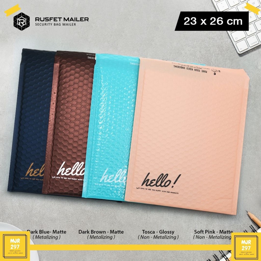 

AMPLOP BUBBLE | BUBBLE MAILER | BUBBLE POLYMAILER | BUBBLE PACKING 23CM x 26CM + 40MM