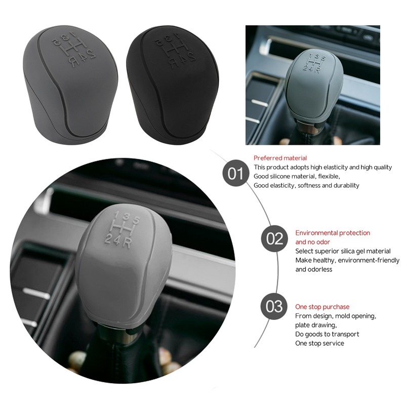 Silicone Gear Shift Non Slip Grip Handle Case Penutup Rem Tangan Tahan Aus Non-Slip Untuk Aksesoris Interior Mobil