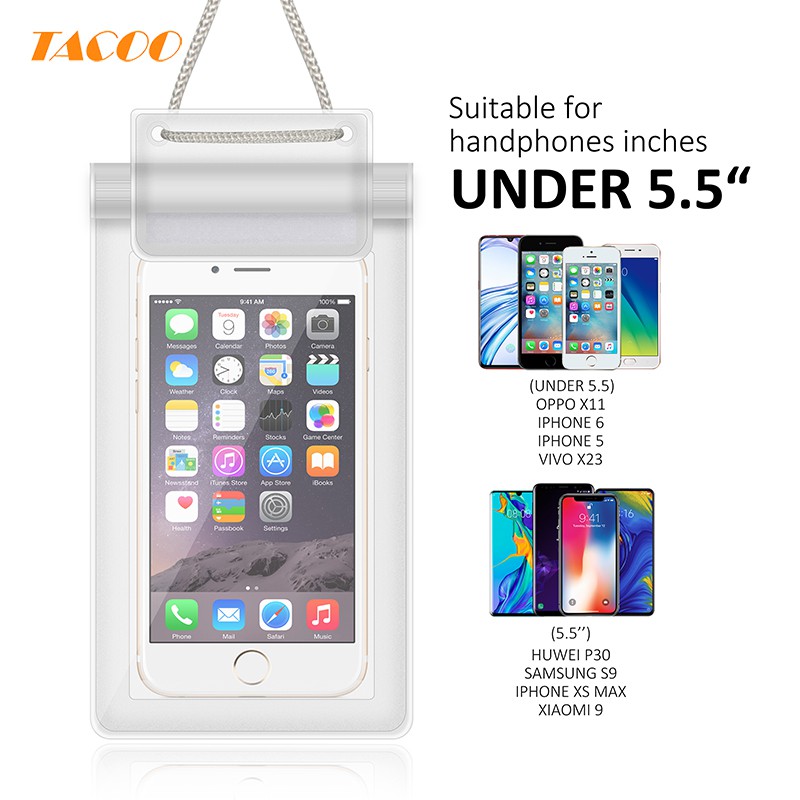 

Tacoo Waterproof Bag Handphone / Tas / Sarung / Pouch HP Case Anti Air