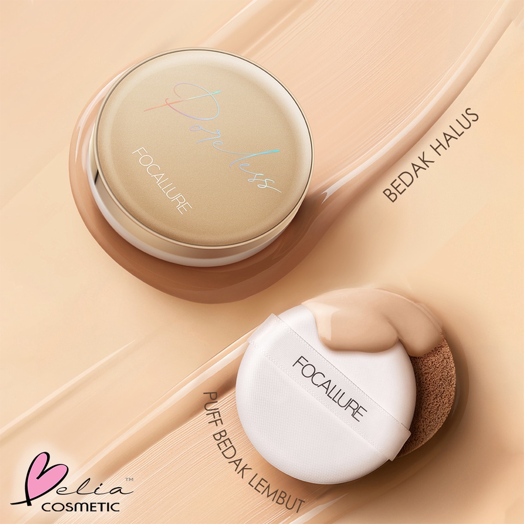 ❤ BELIA ❤ FOCALLURE Poreless Matte Air Cushion Foundation FA198 | BB Cushion Full Coverage Waterproof Foundation | BPOM