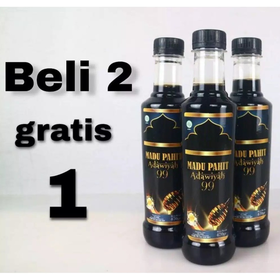 [BELI 2 GRATIS 1] MADU HITAM PAHIT ADAWIYAH 99 INSULIN ISI 470 ML Penyembuh Segala Penyakit