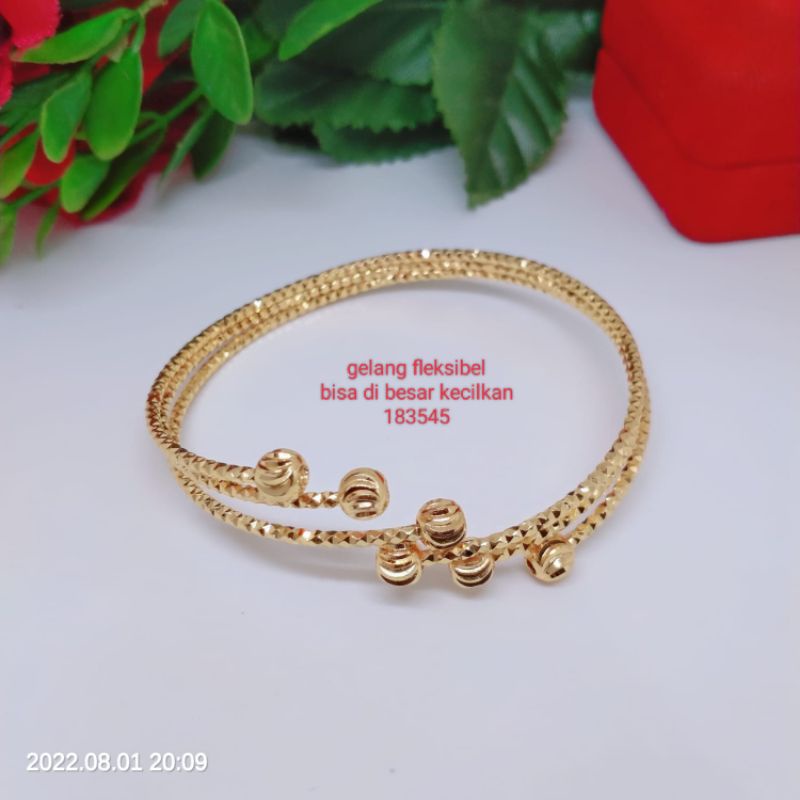 Gelang Tangan Bangle Wanita Titanium Xuping Perhiasan Aksesoris Lapis Emas Anti Karat