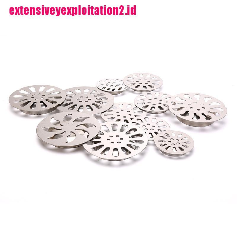 1pc Penutup Saluran Pembuangan Lantai Anti Sumbat Bentuk Bulat Bahan Stainless steel