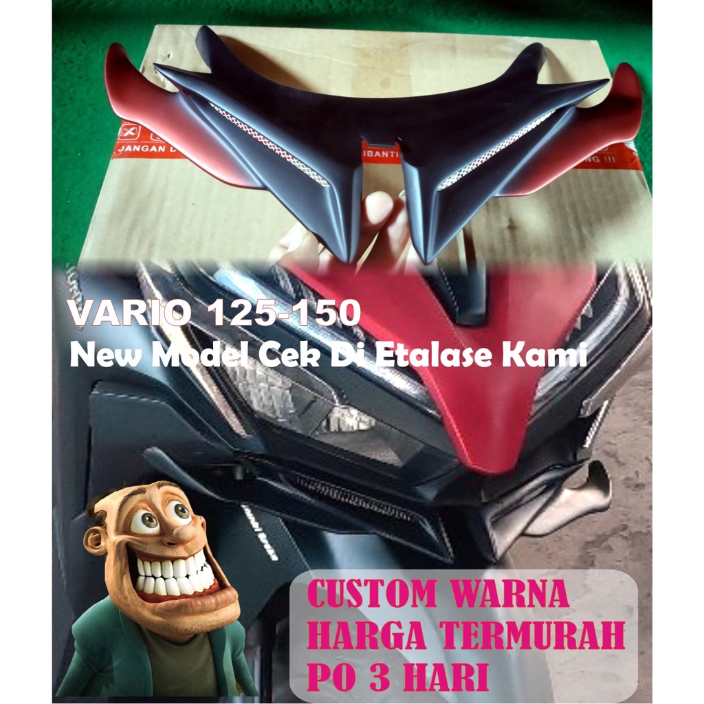 winglet new vario 125/150 galaxsi new model hitam dof