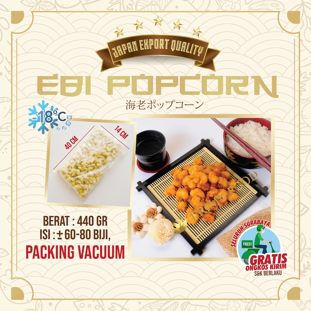 

Ebi Popcorn Kualitas Expor Jepang Udang Goreng Tepung MM0006