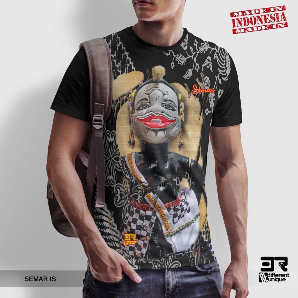 [ COD ] KAOS PRINTING GAMBAR WAYANG SEMAR IS - BAJU DISTRO ORIGINAL MOTIF ADAT BUDAYA SUKU INDONESIA