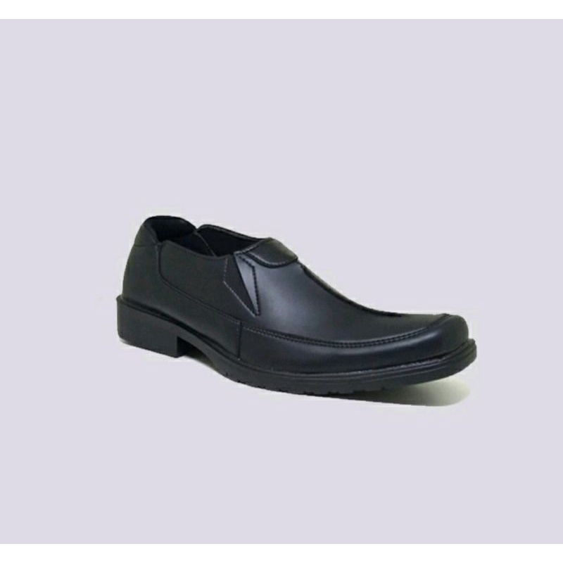 BIG SIZE 43-47 Sepatu Pantofel Pria Barack 10 Size JUMBO Loafers Slip On Kulit Kantoran Sepatu PNS JUMBO Hitam, 44