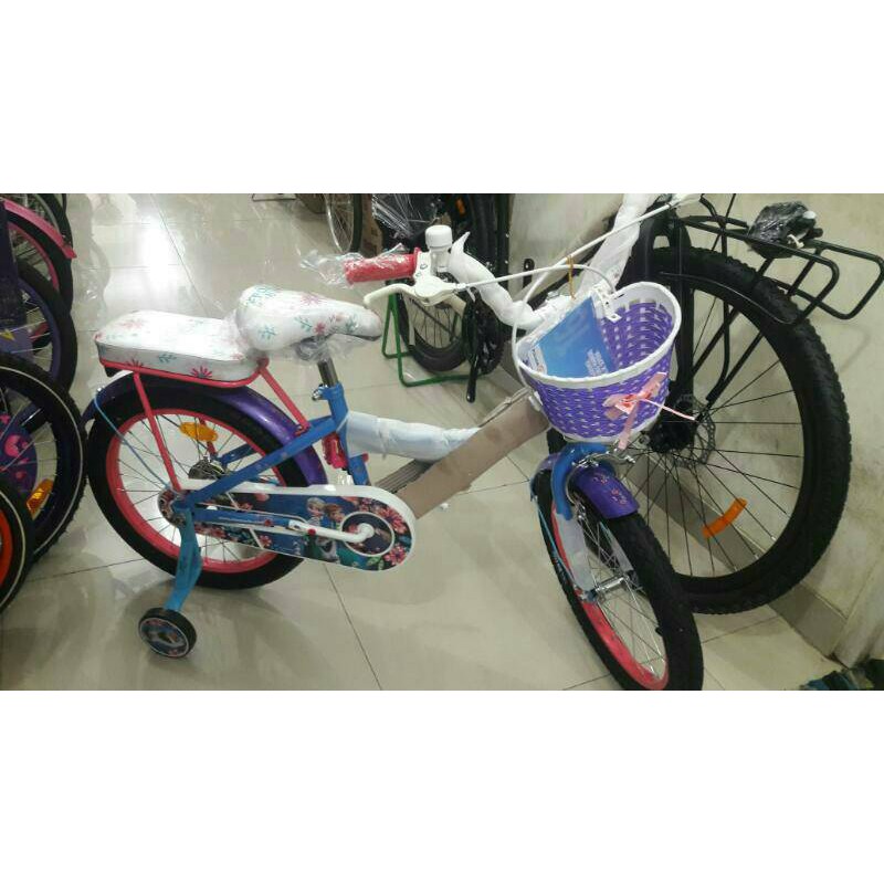 sepeda anak 18 wimcycle frozen