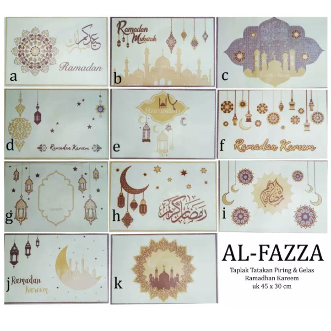 Taplak Meja Tatakan Gelas Souvenir Taplak Motif Ramadhan Kareem dan Motif Lain