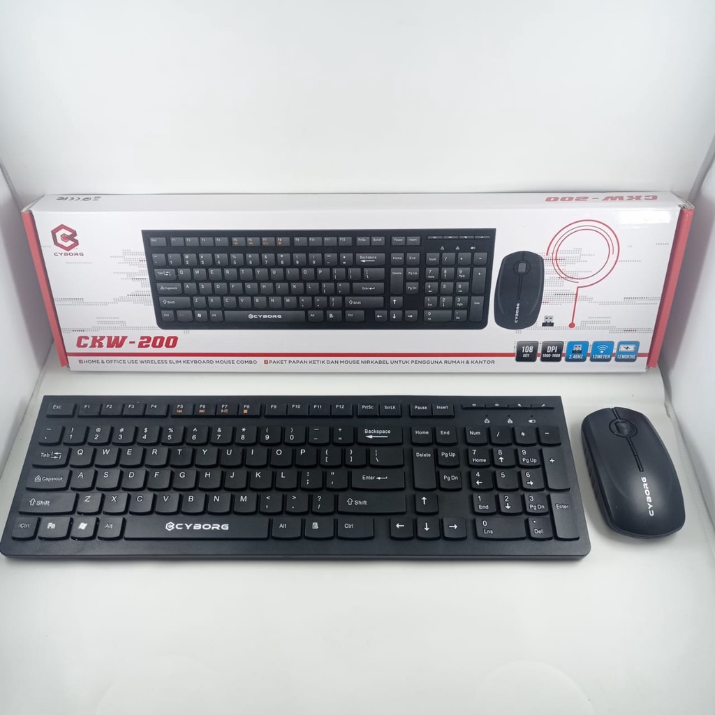 KEYBOARD + MOUSE WIRELESS CYBORG CKW 200