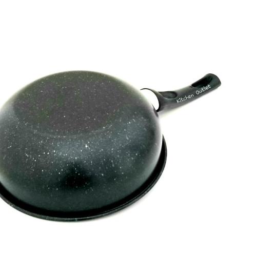 ☊ 18Cm Panci Anti Lengket Wok Non Stick Wok Pan Marble ✿
