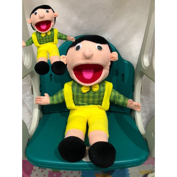 Boneka Tangan Mulut Gerak 50 cm Muppet Kakak Ijo Laki-Laki | Mainan Dongeng Edukasi