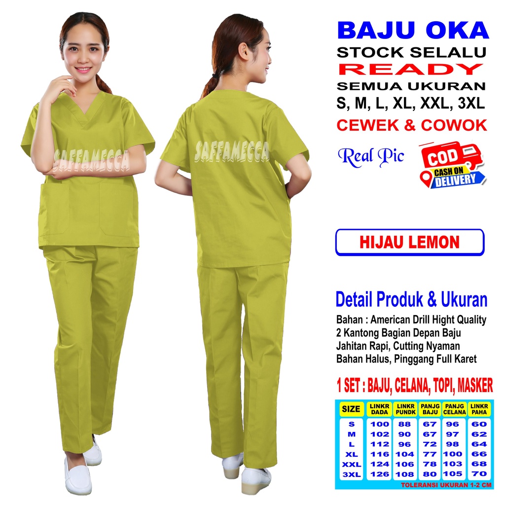 BAJU OK   BAJU OKA   SCRUB MEDIS   SCRUB PERAWAT   BAJU MEDIS   BAJU PERAWAT LENGAN PENDEK MODEL TERBARU READY