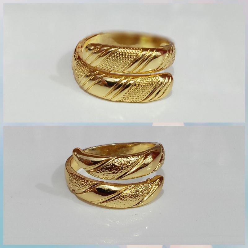 XAc989.cincin xuping wanita berlapis emas Flexible.