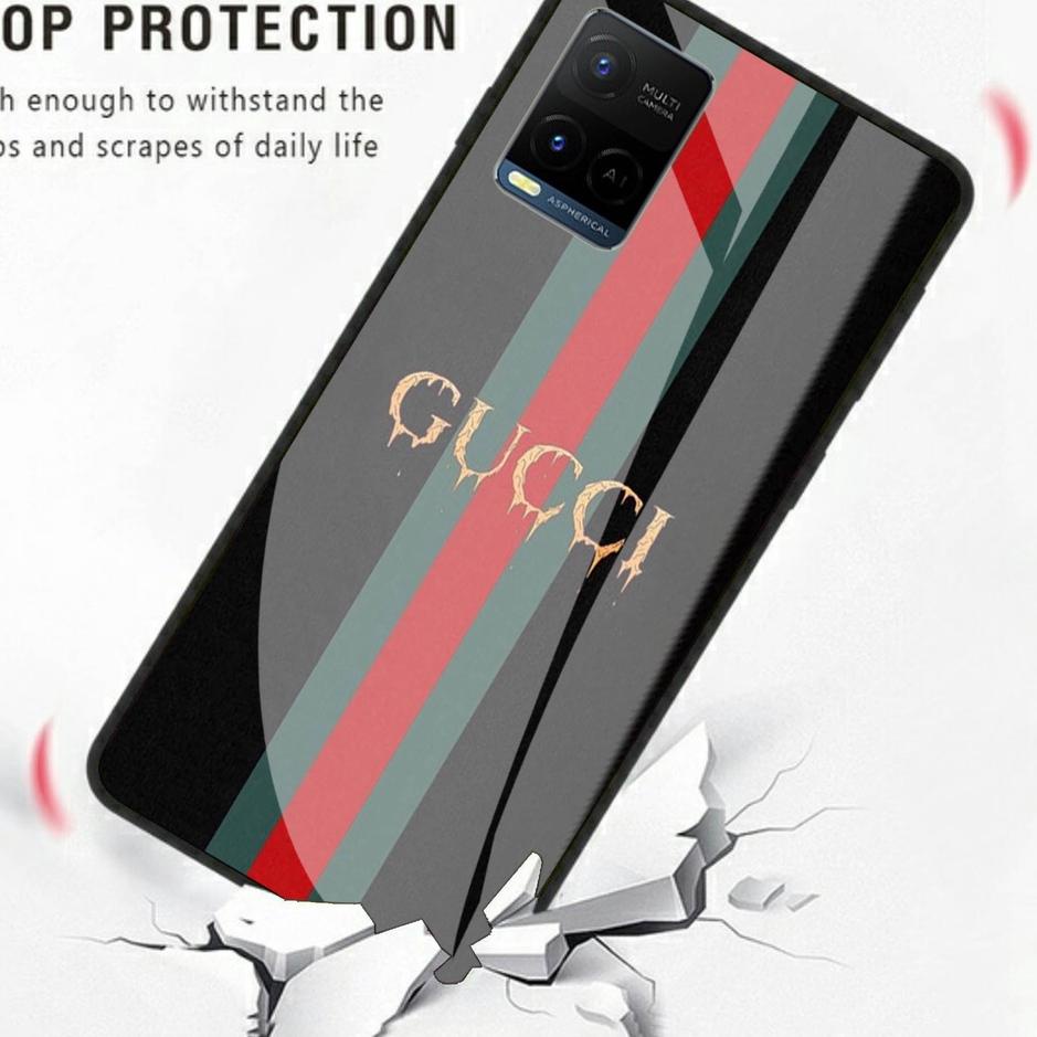 Dijamin Ada Softcase Glass Kaca VIVO Y21 Y21s Y33S 2021 - Casing HP VIVO Y21 Y21s Y33S 2021 [ S42 ].