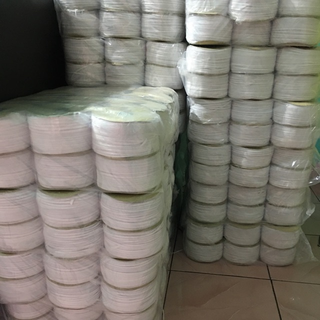 Karet tali elastis 8mm atau karet baby kecil untuk masker PL8mm (72 meter) per roll