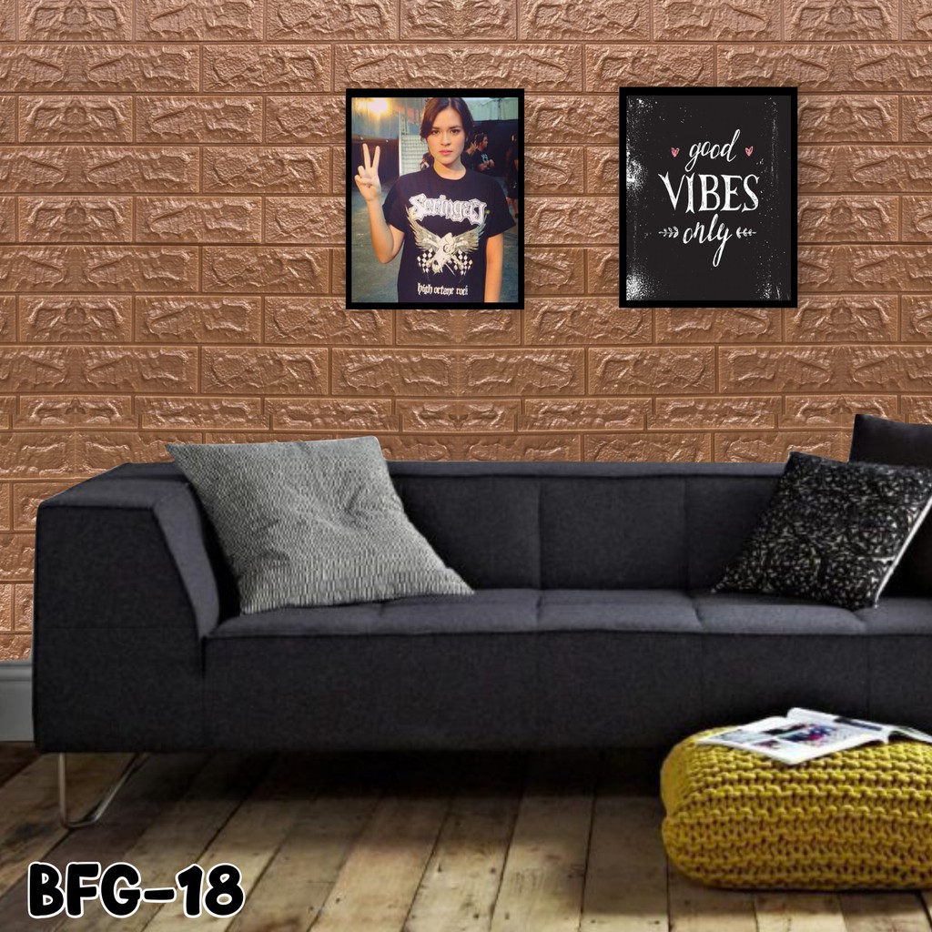 Wallpaper Dinding Foam Motif Bata Matte Dan Glossy 3D Ukuran 70X77 Cm Dekorasi-4