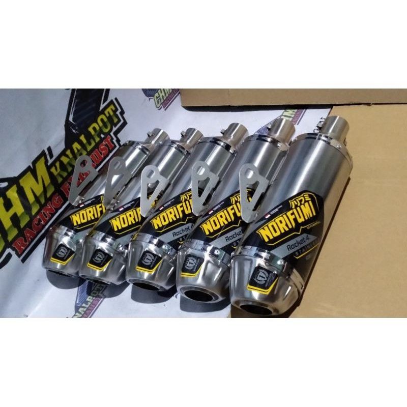 SILENCER NORIFUMI ROCKET 4 GANTUNG PATEN KNALPOT KLX CRF 150 WR 155 DIAMETER 38MM-1