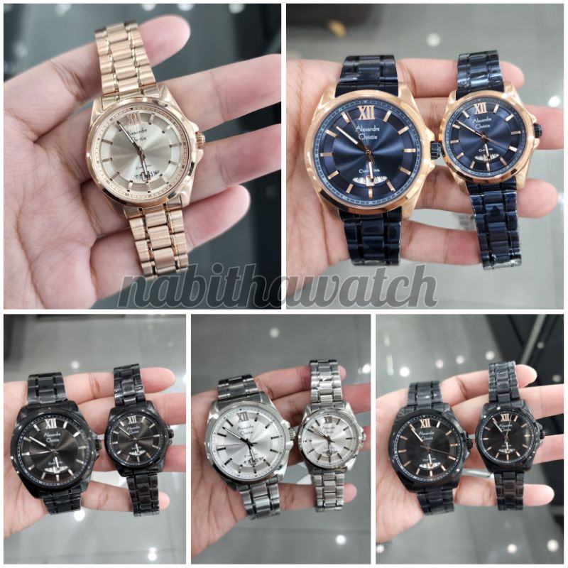 Jam Tangan Couple Alexandre Christie Classic Steel AC8659 New 8659 Original Garansi Resmi