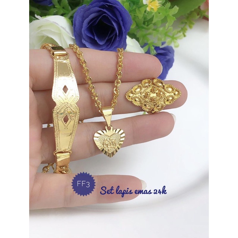 set perhiasan emas 24k