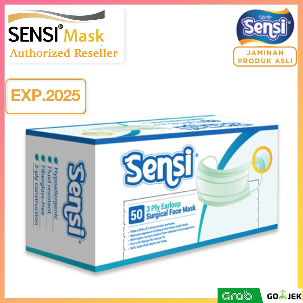 Masker SENSI 3ply EARLOOP DUCKBILL Surgical Face Mask isi Masker SENSI 3ply EARLOOP DUCKBILL Surgical Face Mask isi