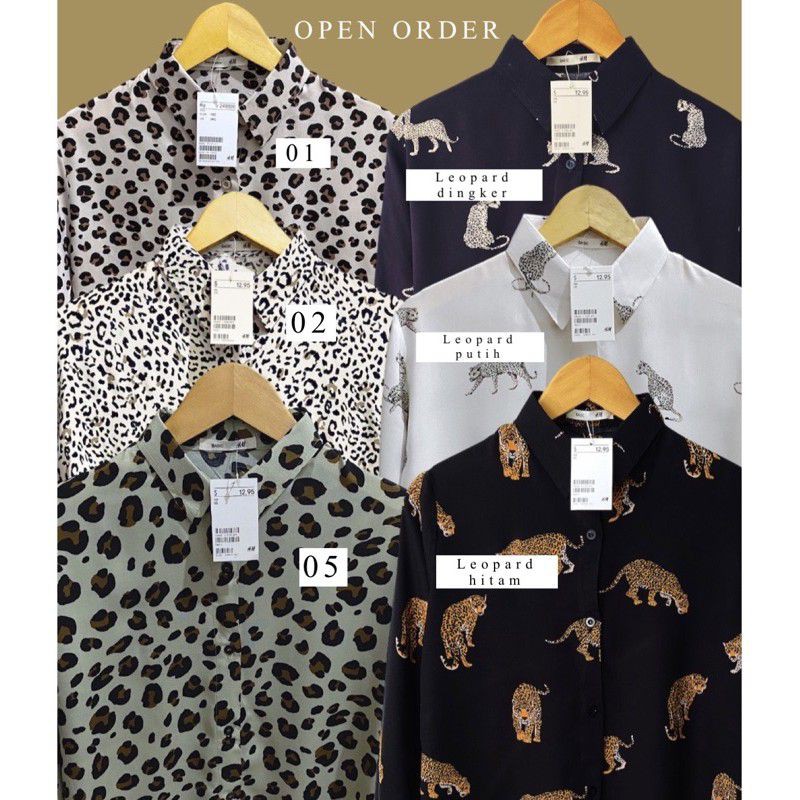 kemeja leopard H & M best seller