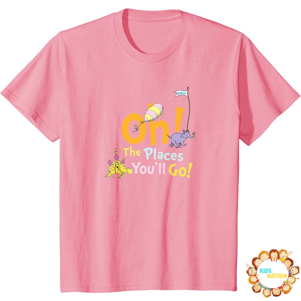 Baju anak Dr. Seuss Oh The Places You'll Go T-shirt baju anak murah Fashion Bayi Fashion Boy Fashion