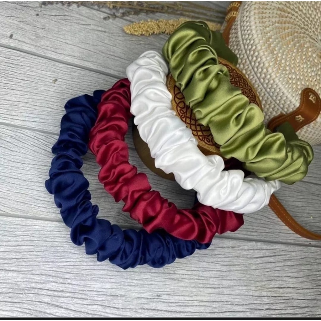 Bandana korea nagita slavina terbaru bando viral bando scrunchie bando ruffle premium