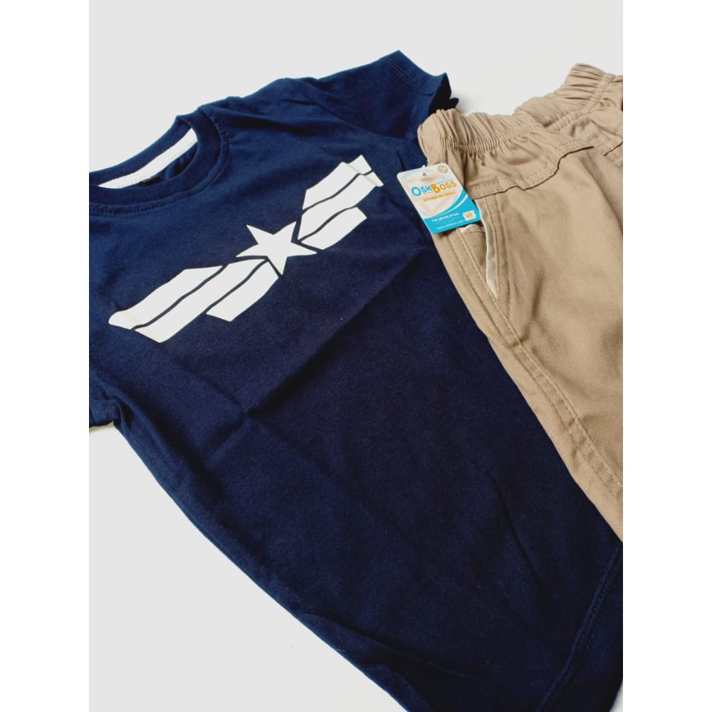 COD BAJU STELAN ANAK LAKI LAKI GAMBAR AVENGER NAVY DAN CINO PENDEK 1-6 TAHUN-1