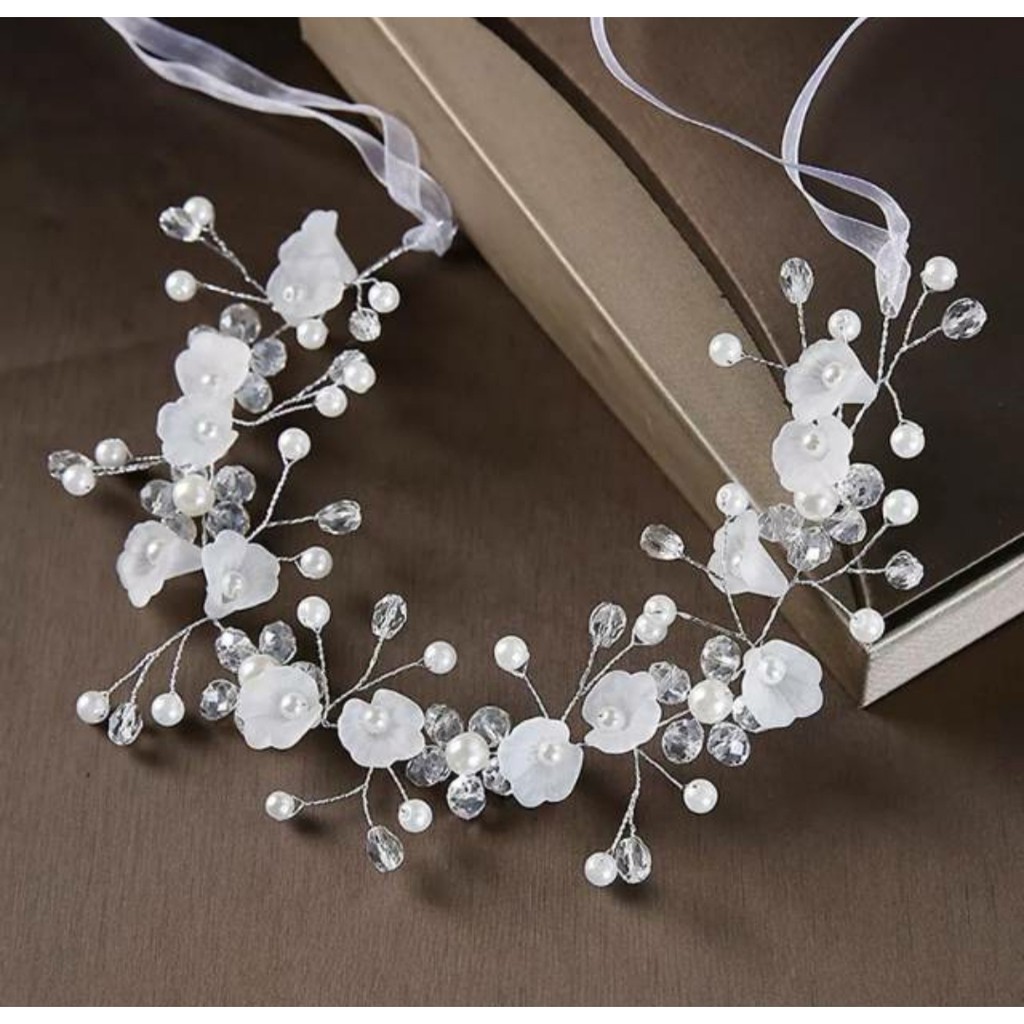 Spring Headpiece - Headpiece Soft Elegan - Aksesoris Bride Tunangan Pengantin