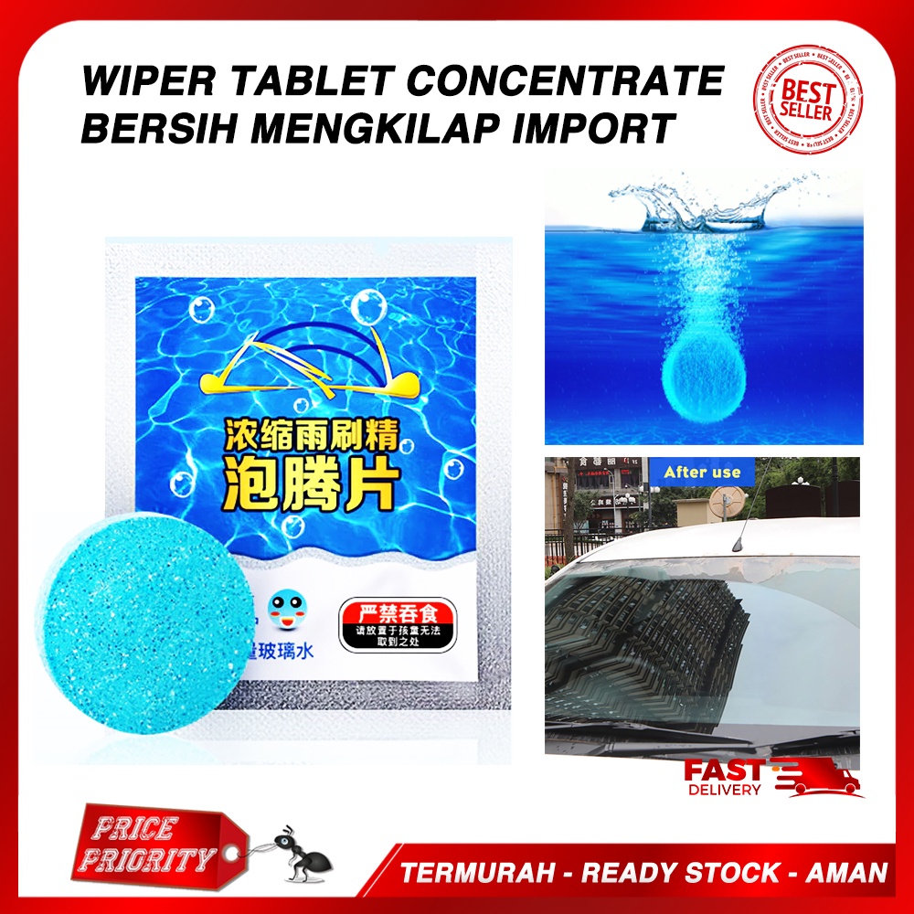 Cairan Wiper Pembersih Kaca Mobil / Tablet Cairan Wiper Pembersih Kaca Mobil