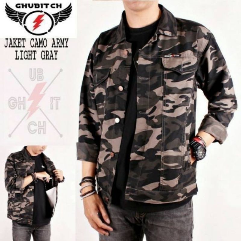 JAKET CAMO PRIA ARMY LORENG