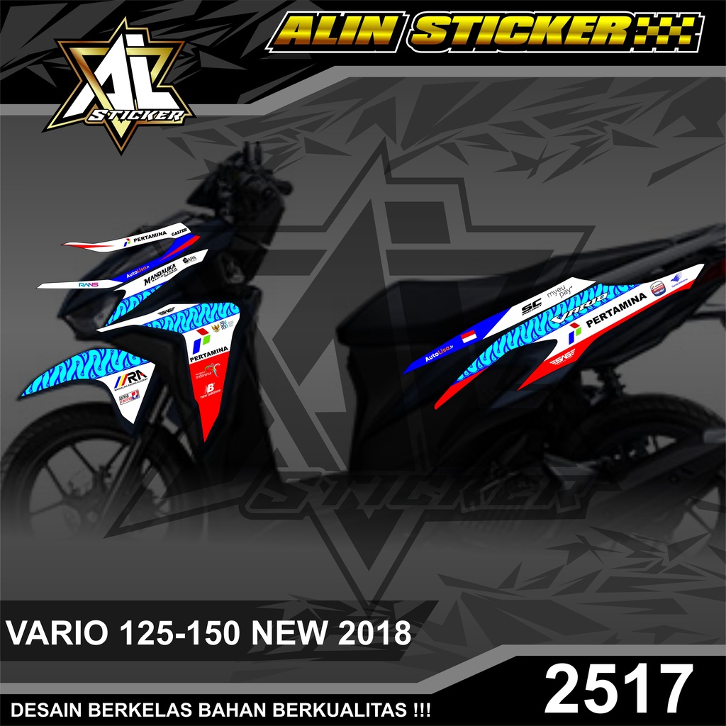 2517 striping STICKER VARIO NEW 125-150 2018 MANDALIKA RACING LIVERY STIKER SEMI FULL