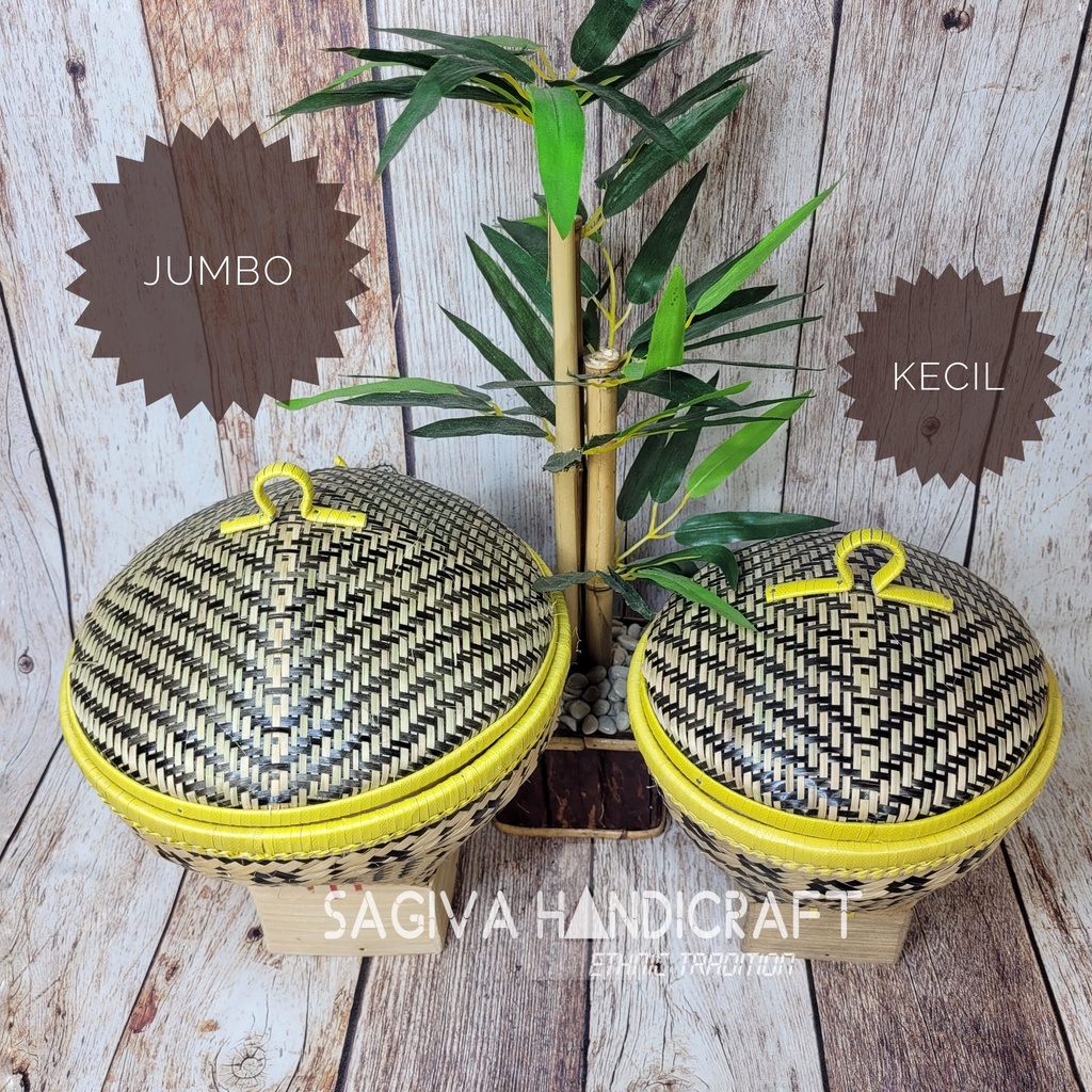 Bakul Nasi Bambu Super Anyaman Ukuran Jumbo