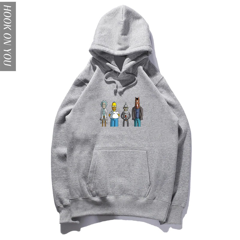 rick and morty hoodie white