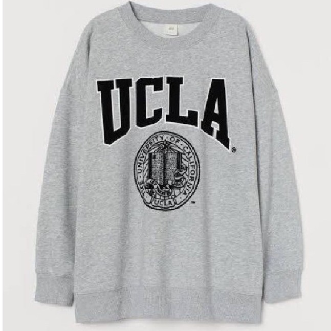 sweater oversize wanita grey ucla sweter wanita murah sweater unisex fleece