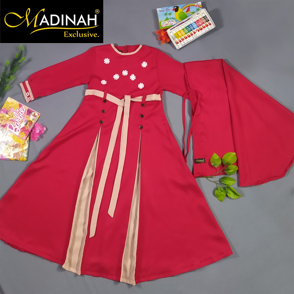 Azizah Gamis Anak Set Hijab utk Usia 6-8th