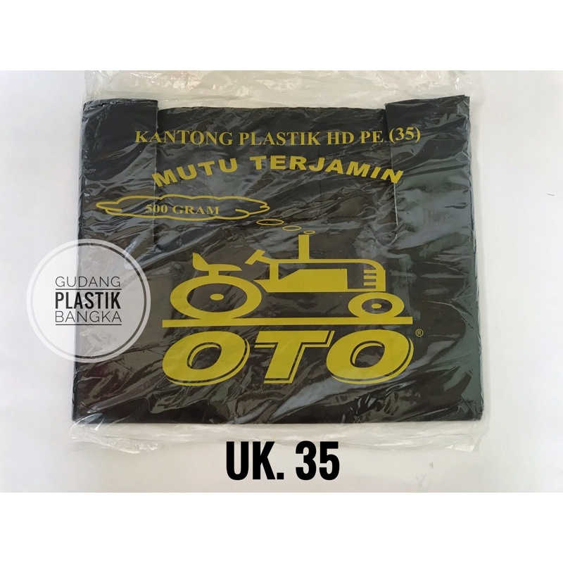 Kantong Plastik / Kresek HD PE OTO Hitam Ukuran 35