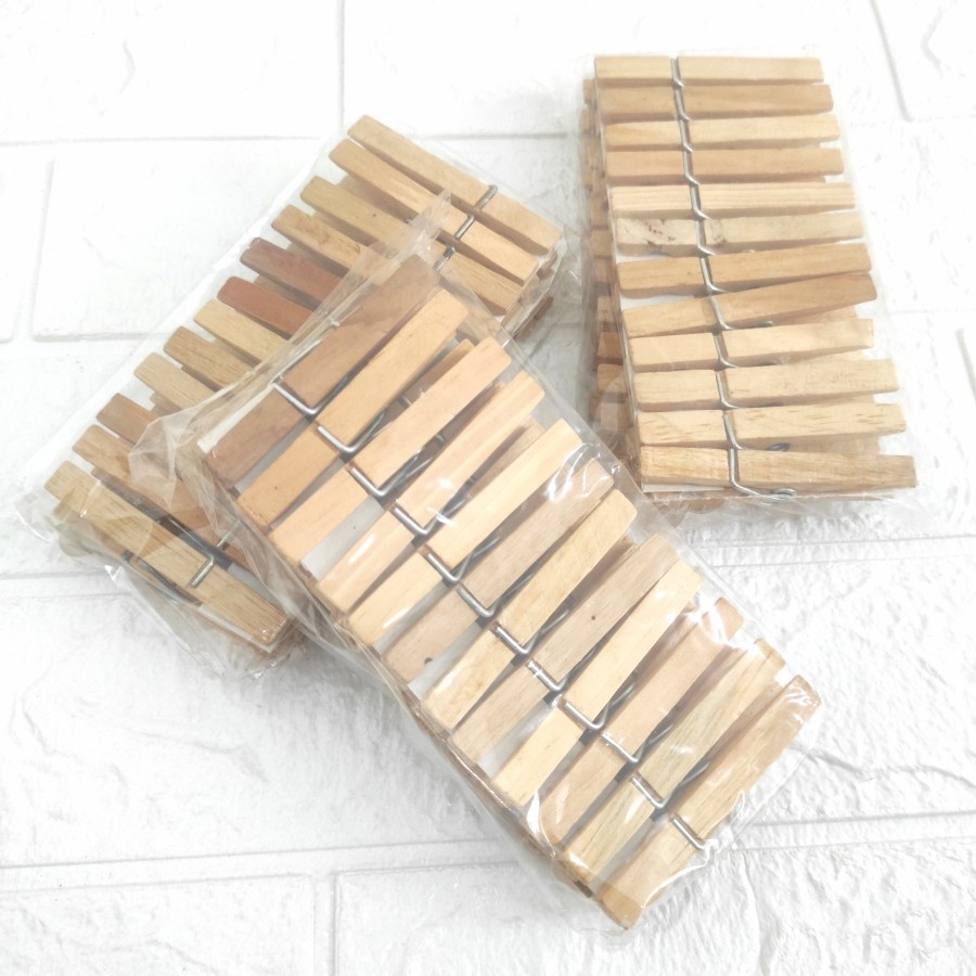 Jepitan kayu isi 24 pcs panjang 7,5cm